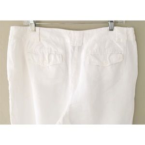 For the Republic Pants - FOR THE REPUBLIC WHITE LINEN ROLL HEM PANTS SZ 14 For the Republic Pants - FOR THE REPUBLIC WHITE LINEN ROLL HEM PANTS SZ 14